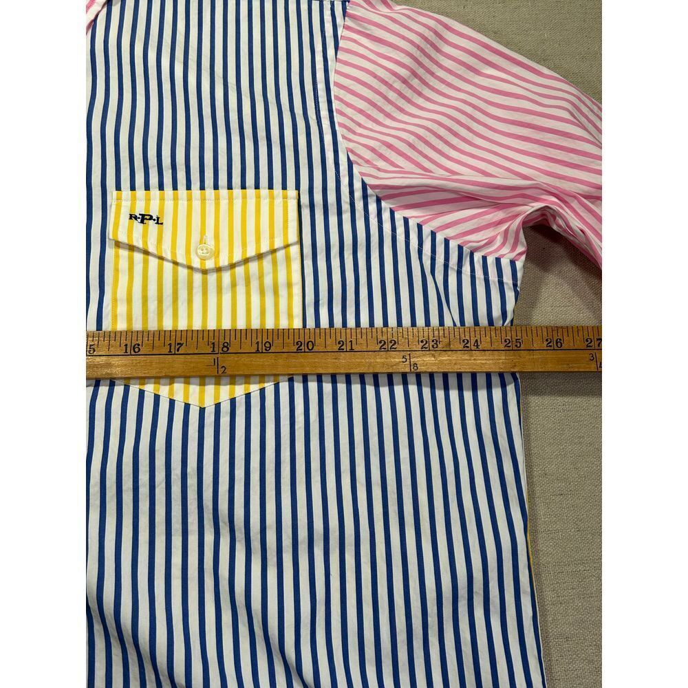 Ralph‎ Lauren Men's XL Color-Block Stripe Stretch Classic Fit Button Shirt - Picture 5 of 9